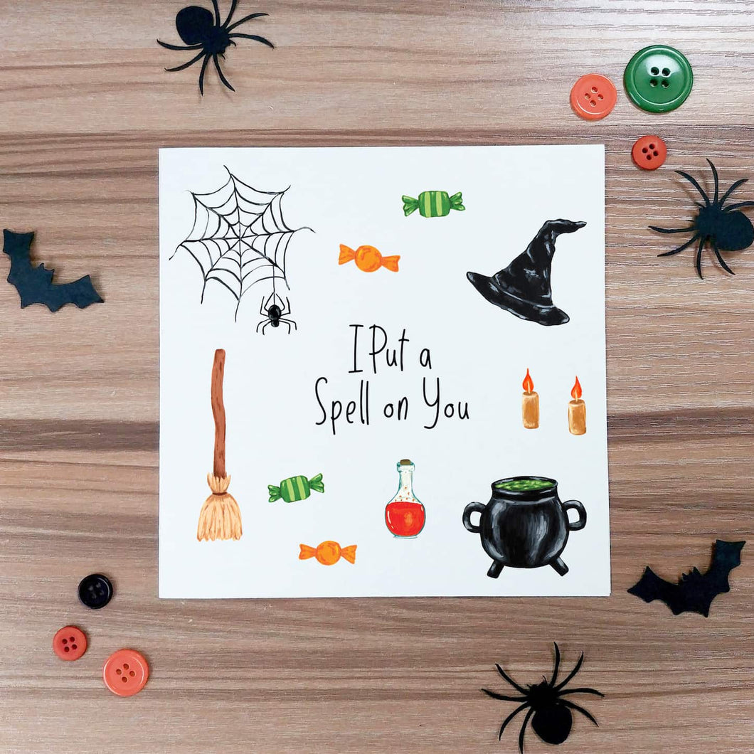 Witches Halloween Greetings Card | I Put a Spell on You