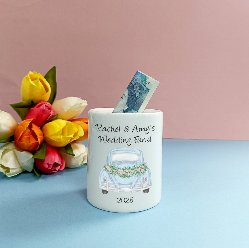 Personalised Wedding Fund Money Box
