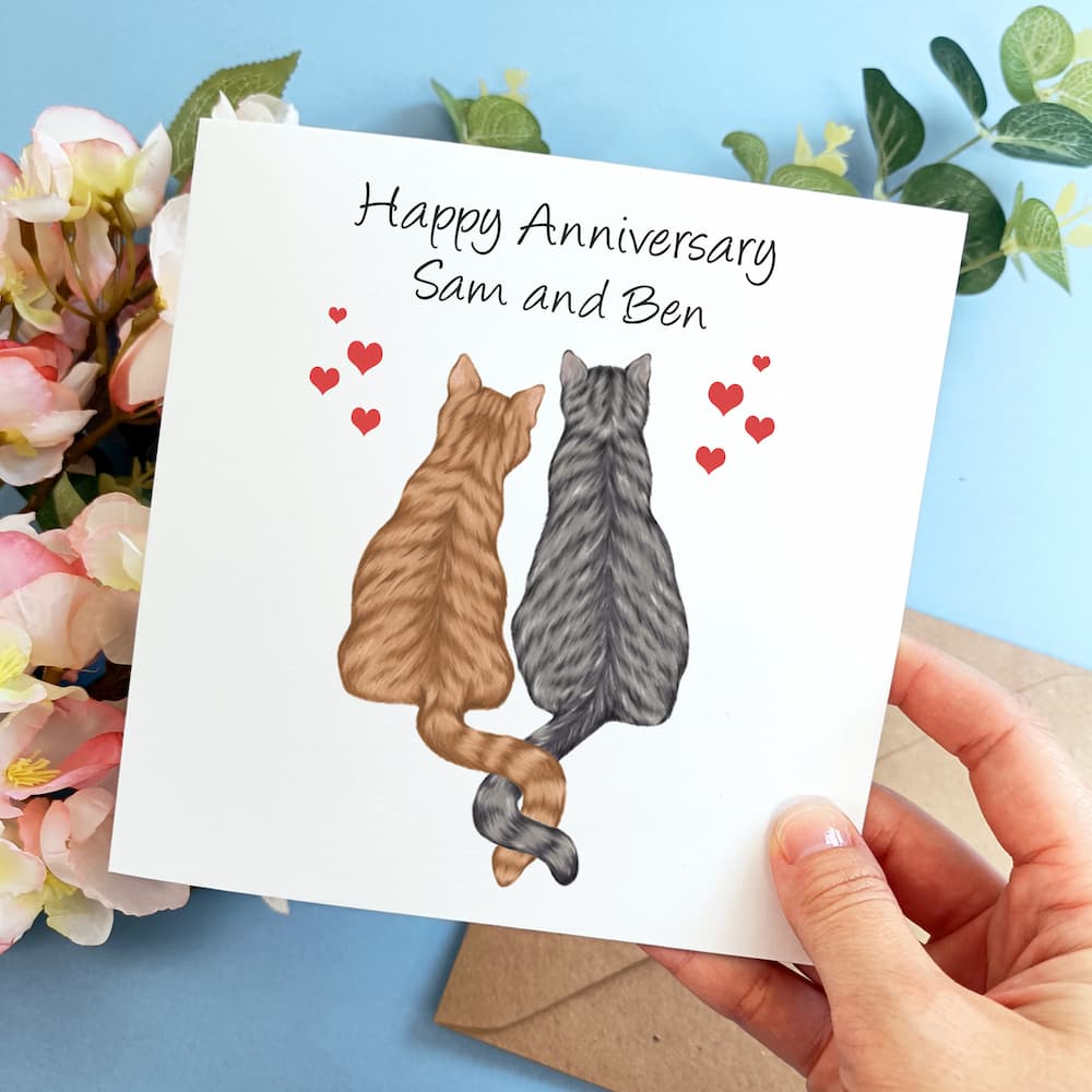 personalised couple anniversary card