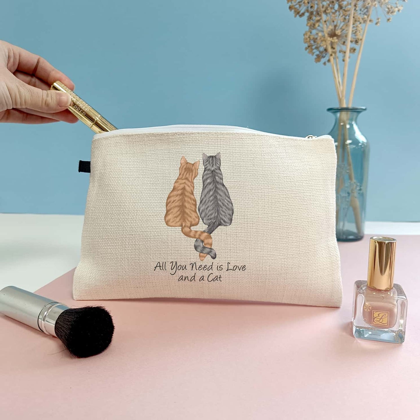 Illustrated Cat Lover Gift Box | Tote Bag, Makeup Bag, Mirror & Card