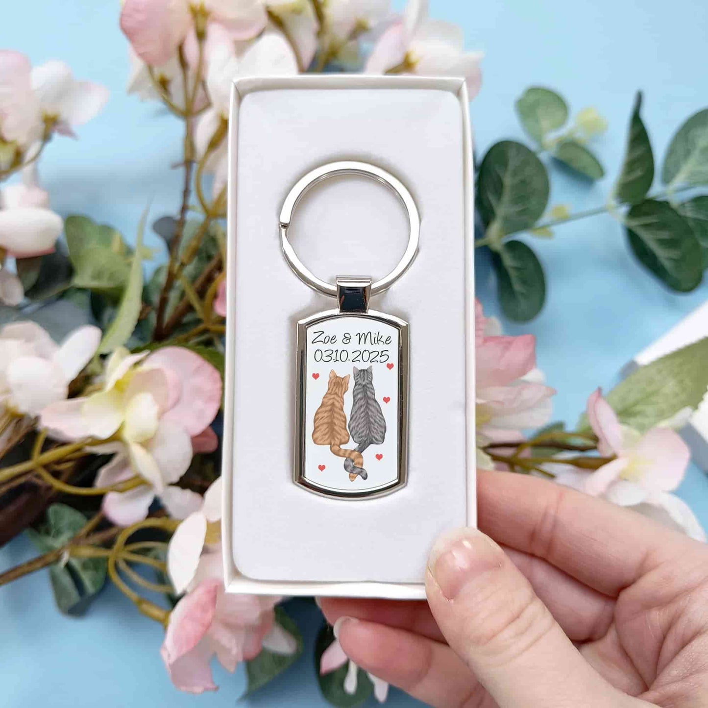 Cats in Love Keyring