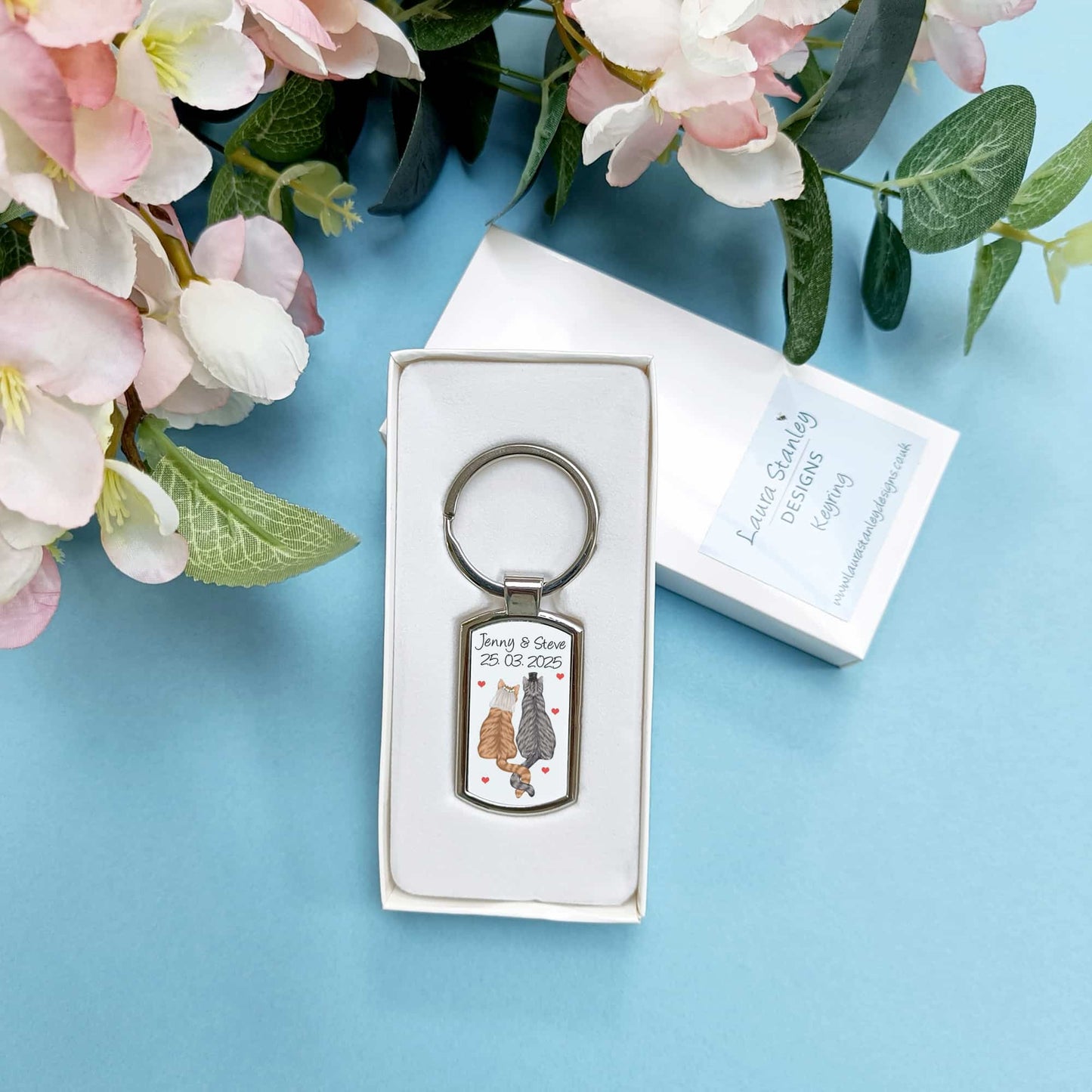 Cats in Love Keyring