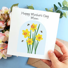 Load image into Gallery viewer, Personalised Daffodil Mother&#39;s Day Card
