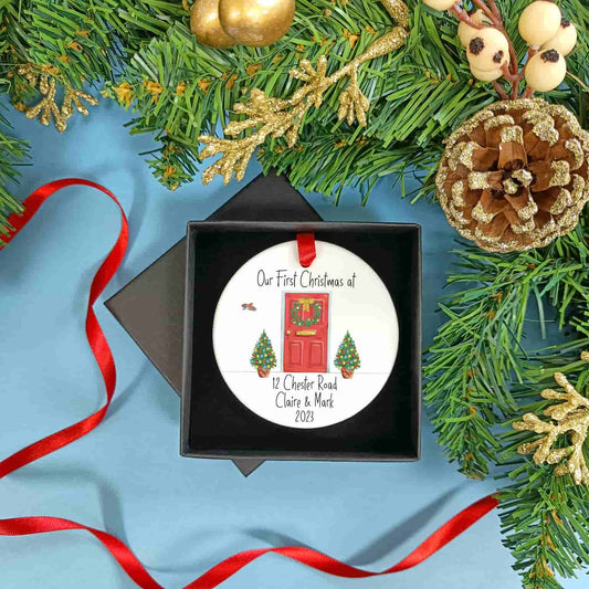 personalised our first Christmas decoration 