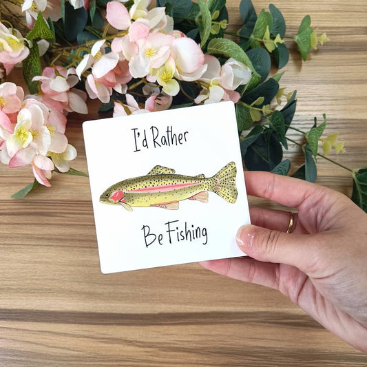 Personalised Fishing Ceramic Coaster