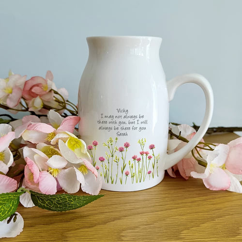personalised floral vase for friends