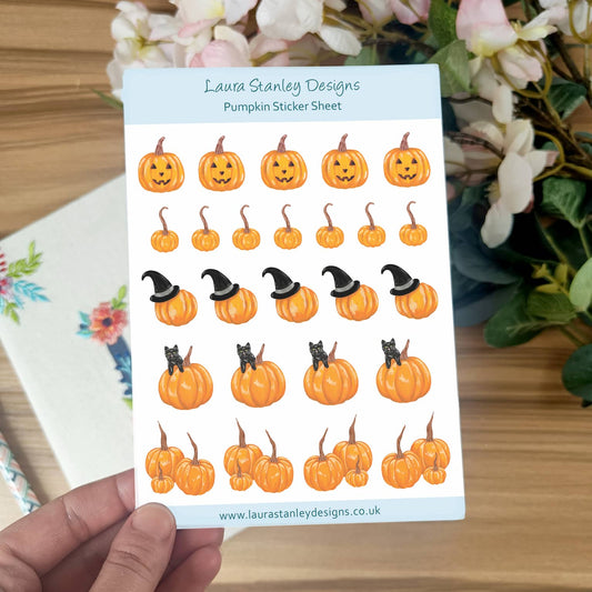 Pumpkin Sticker Sheet | Autumnal Stickers