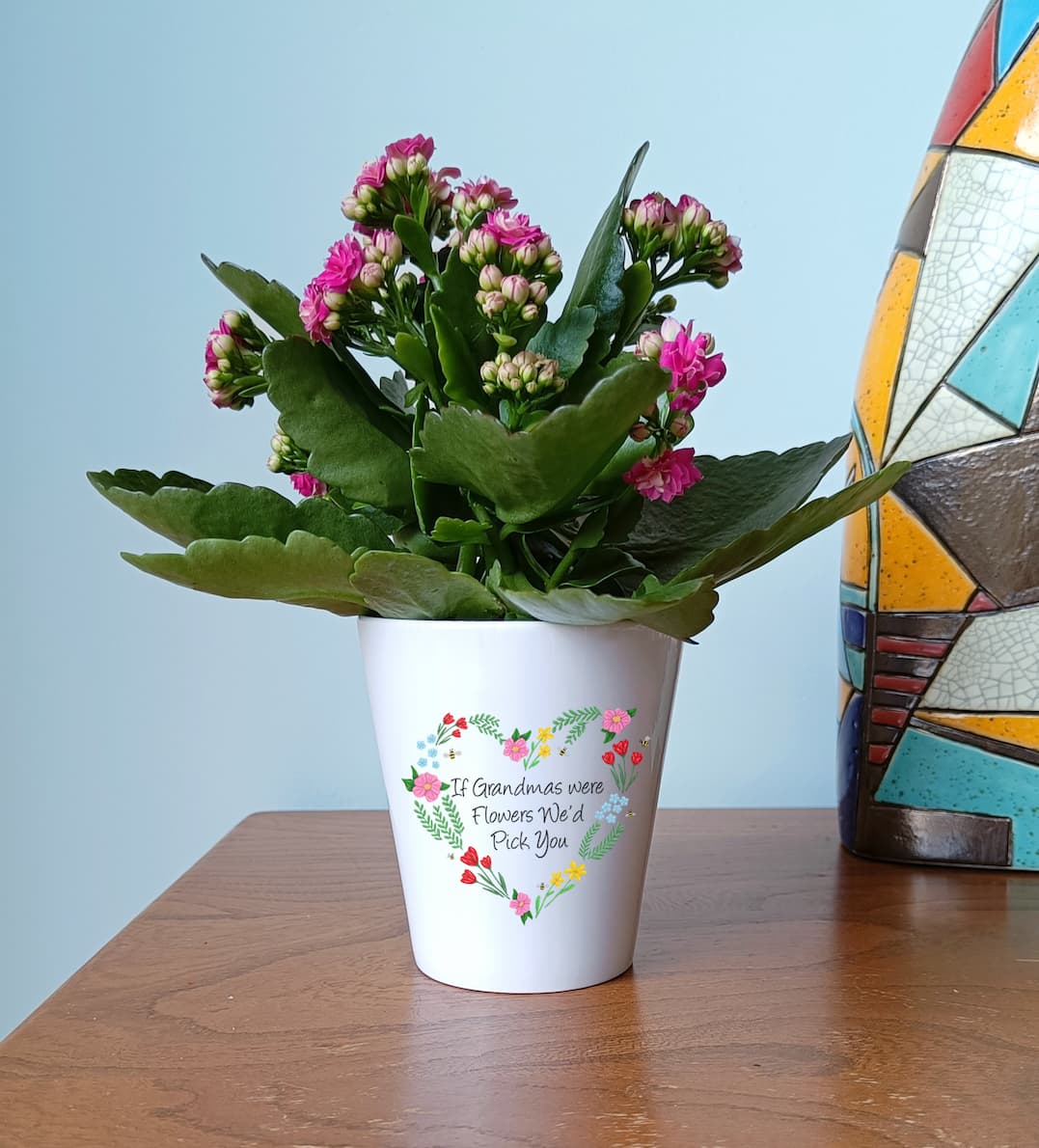 Personalised Floral Heart Plant Pot | If Mums were Flowers | Indoor Planter