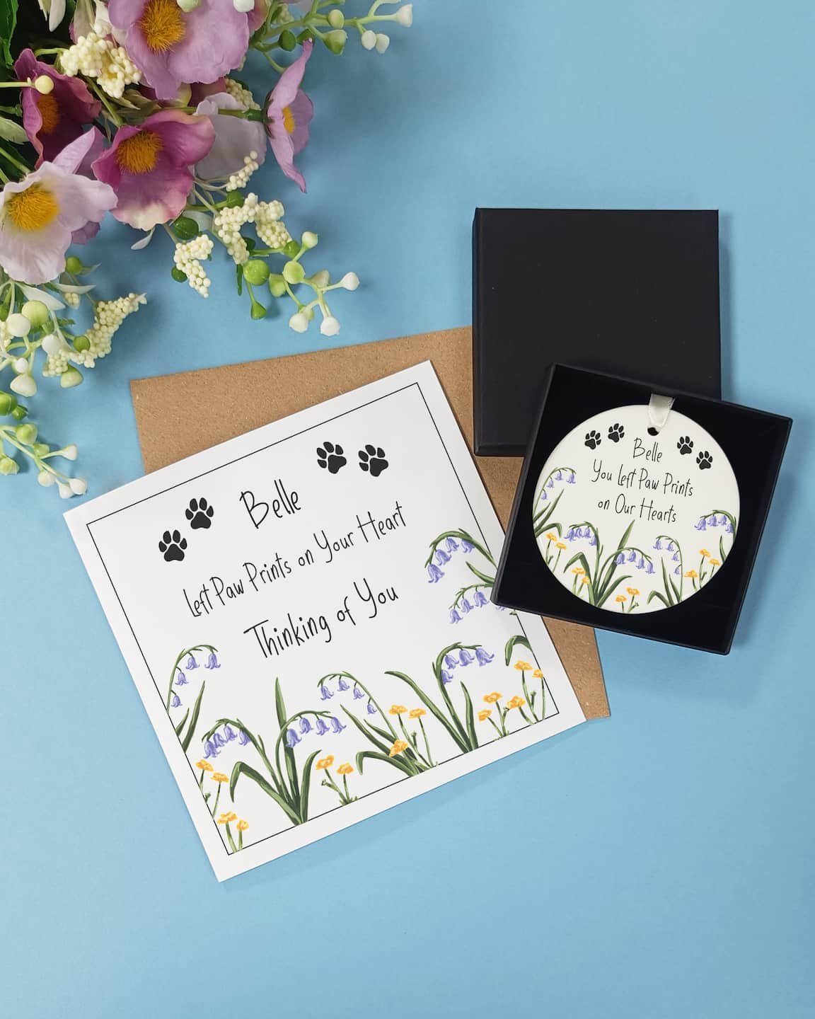 Personalised Pet Memorial Card & Ceramic Decoration