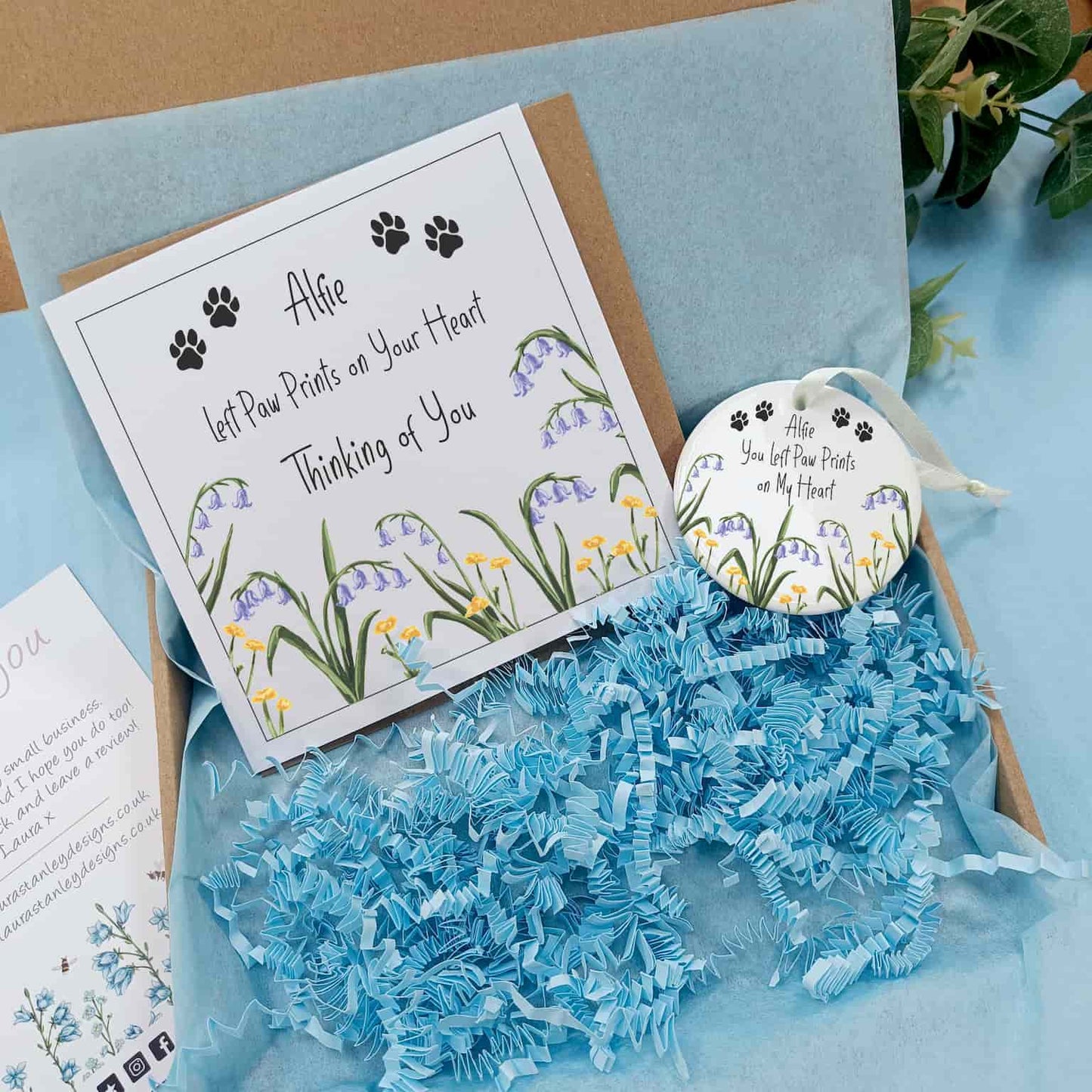 Personalised Pet Memorial Card & Ceramic Decoration