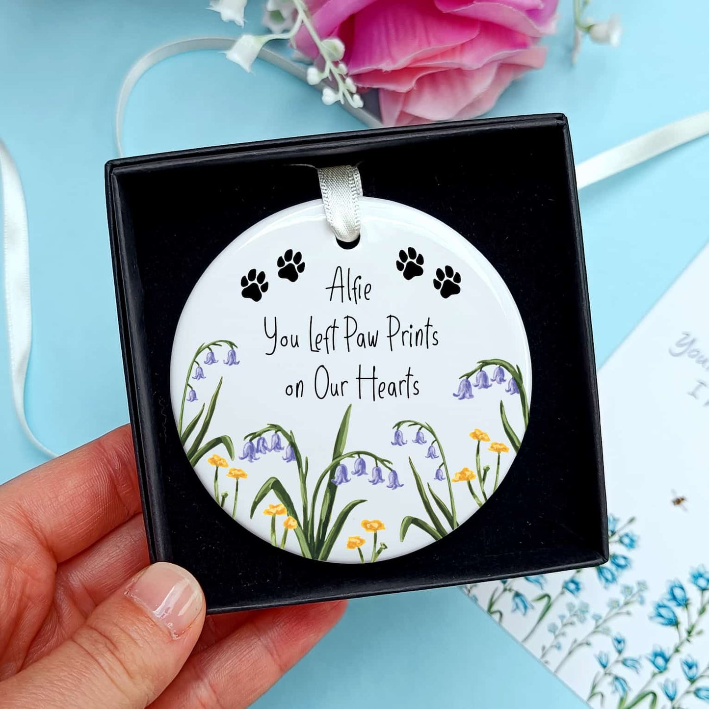 Personalised Pet Memorial Card & Ceramic Decoration