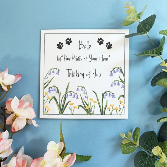 Personalised Pet Sympathy Card