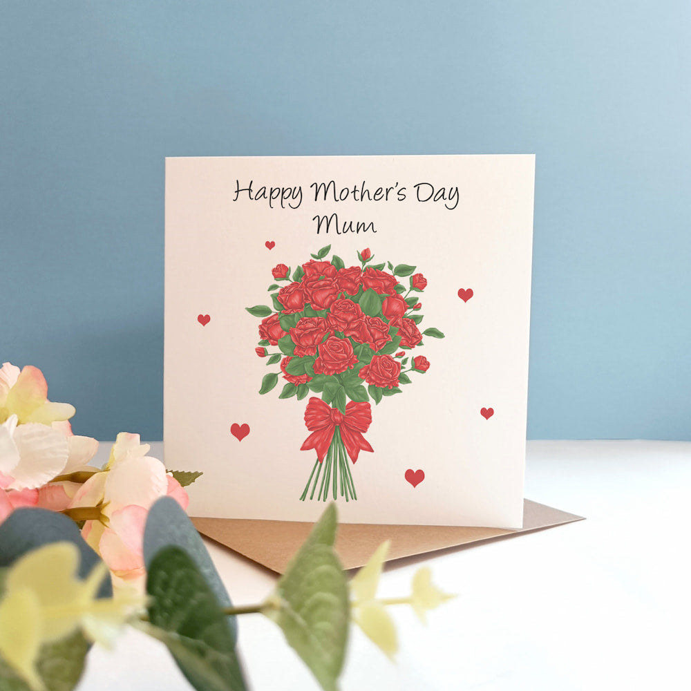 Red Roses Mother's Day Card
