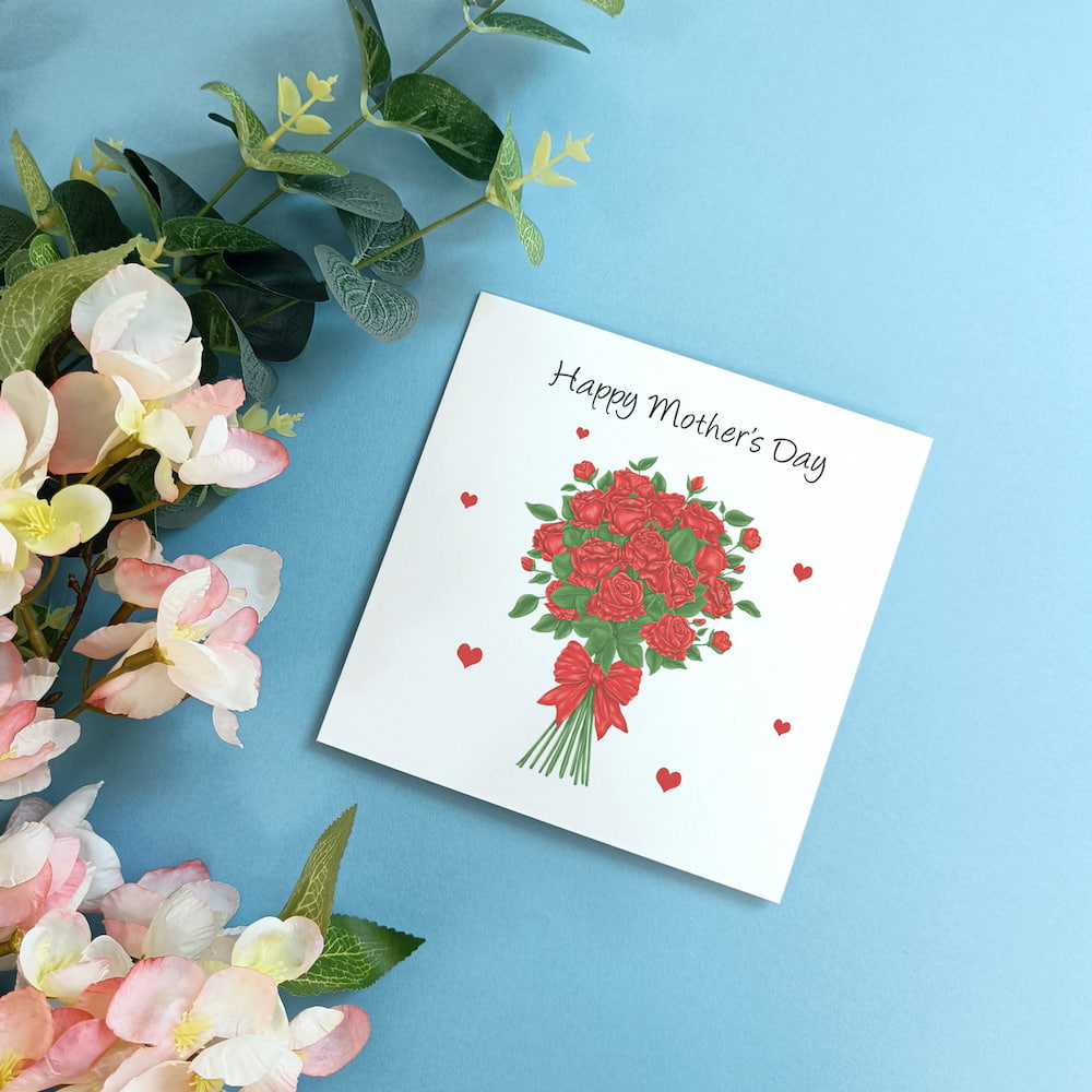 Red Roses Mother's Day Card