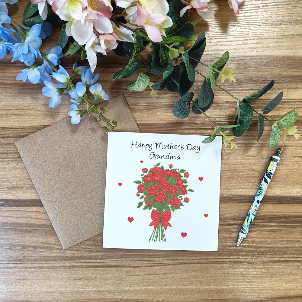 Red Roses Mother's Day Card
