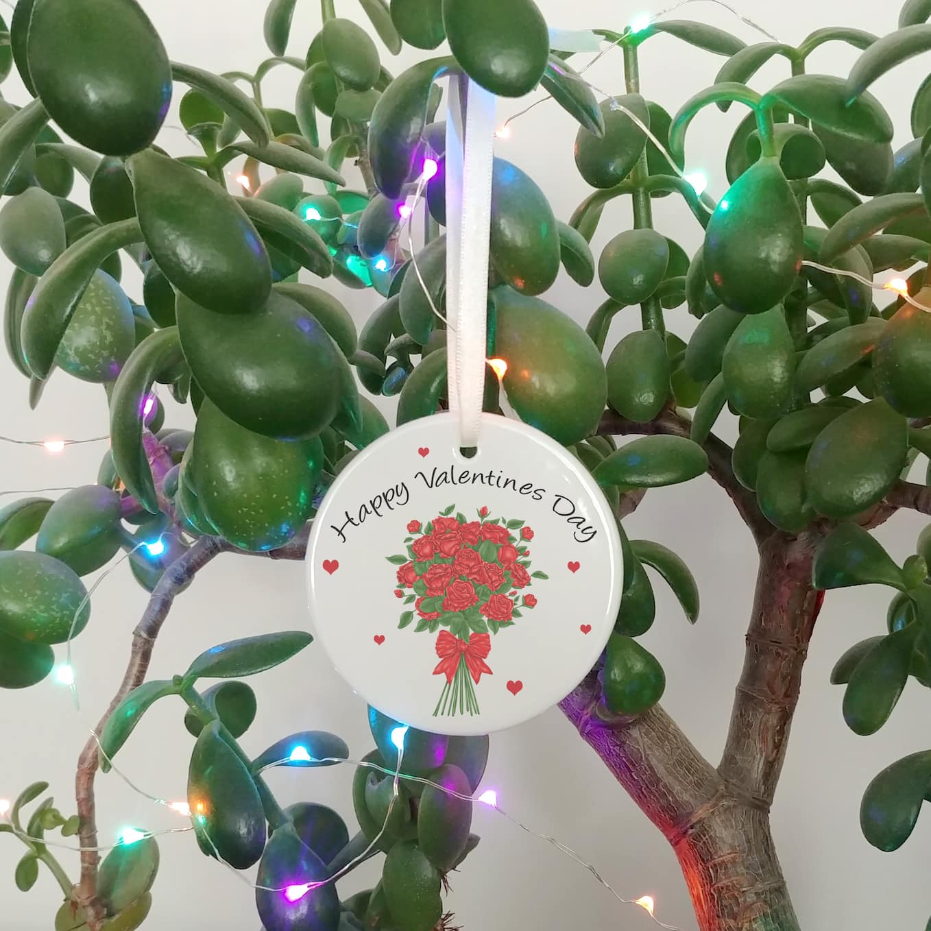 Personalised Valentine's Day Red Roses Decoration