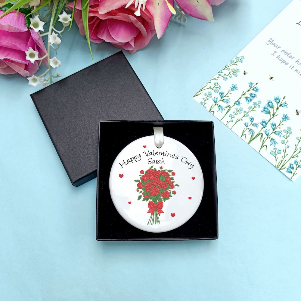 Personalised Valentine's Day Red Roses Decoration
