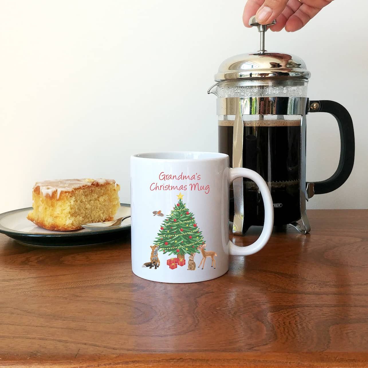 Personalised Woodland Animals Christmas Mug