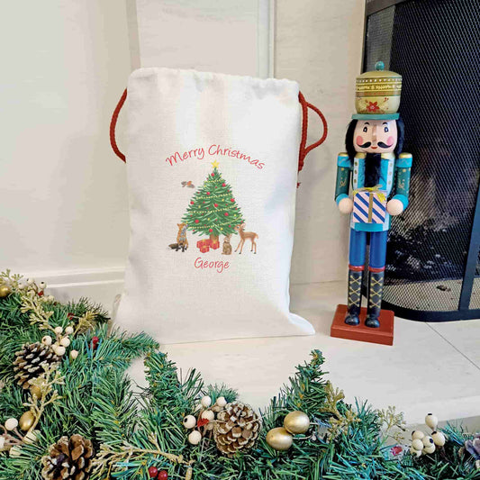 Personalised Woodland Animals Christmas Sacks