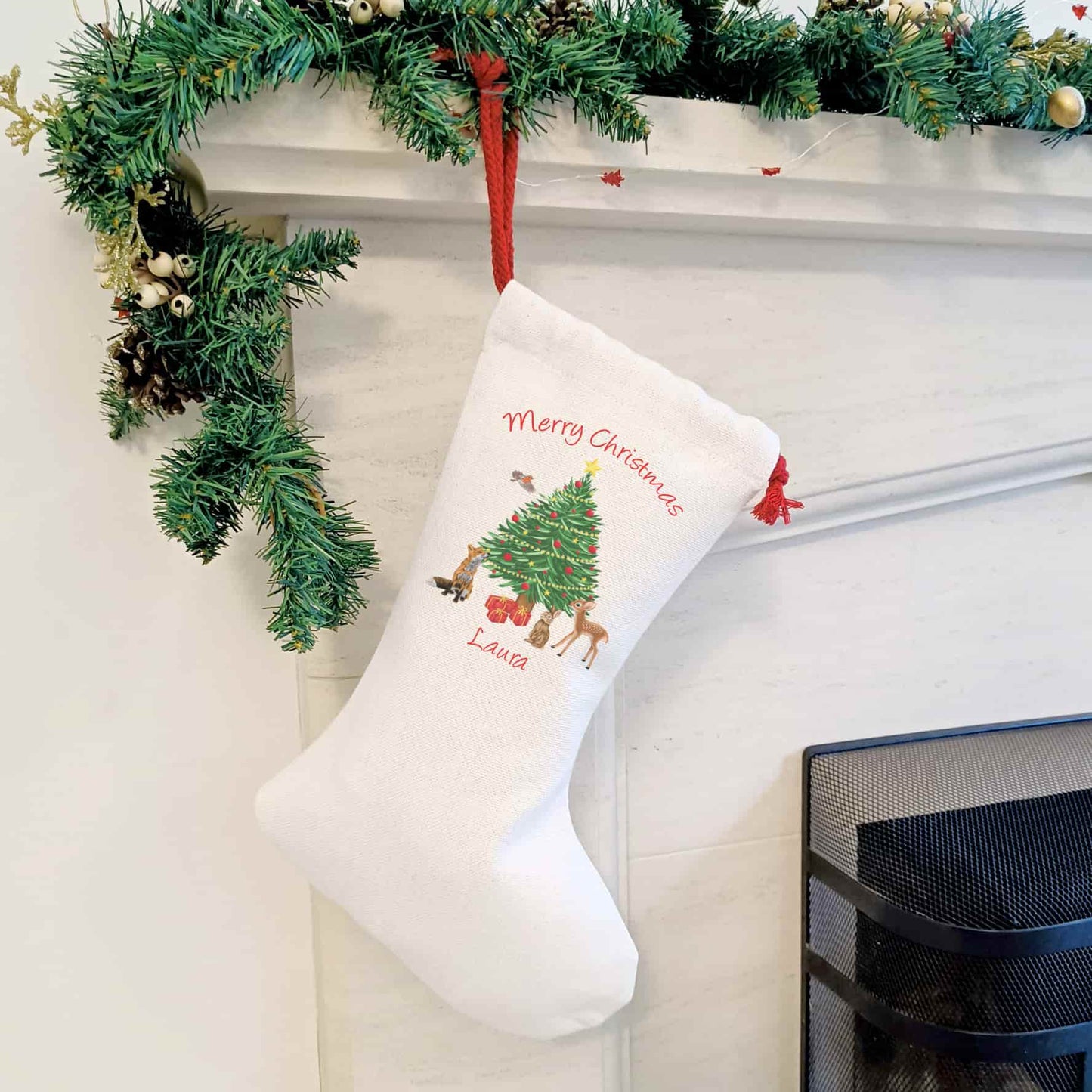Personalised Woodland Animal Christmas Stocking