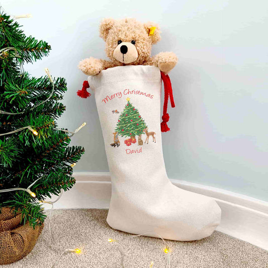 Personalised Woodland Animal Christmas Stocking