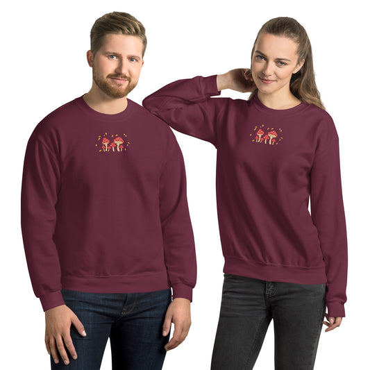 Mushroom Jumper | Autumn Sweater | Toadstools, Falling Leaves and Stars