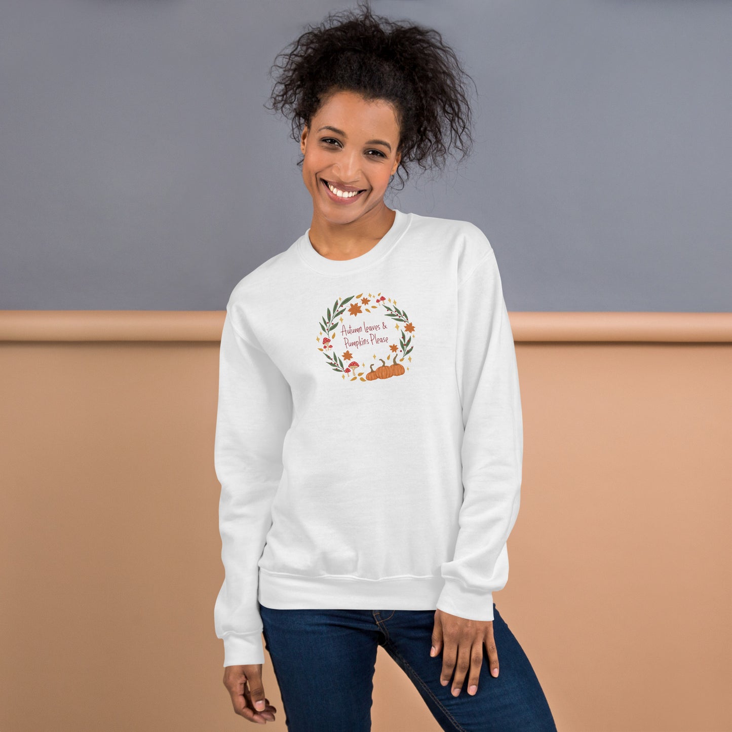 Autumn Wreath Jumper | Autumn Leaves and Pumpkins Please