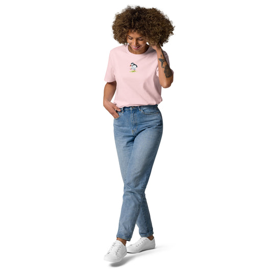 Dancing Puffin T-Shirt | Unisex Organic Cotton T-Shirt