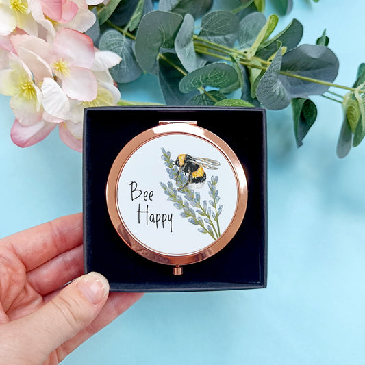 Bee Happy Compact Mirror