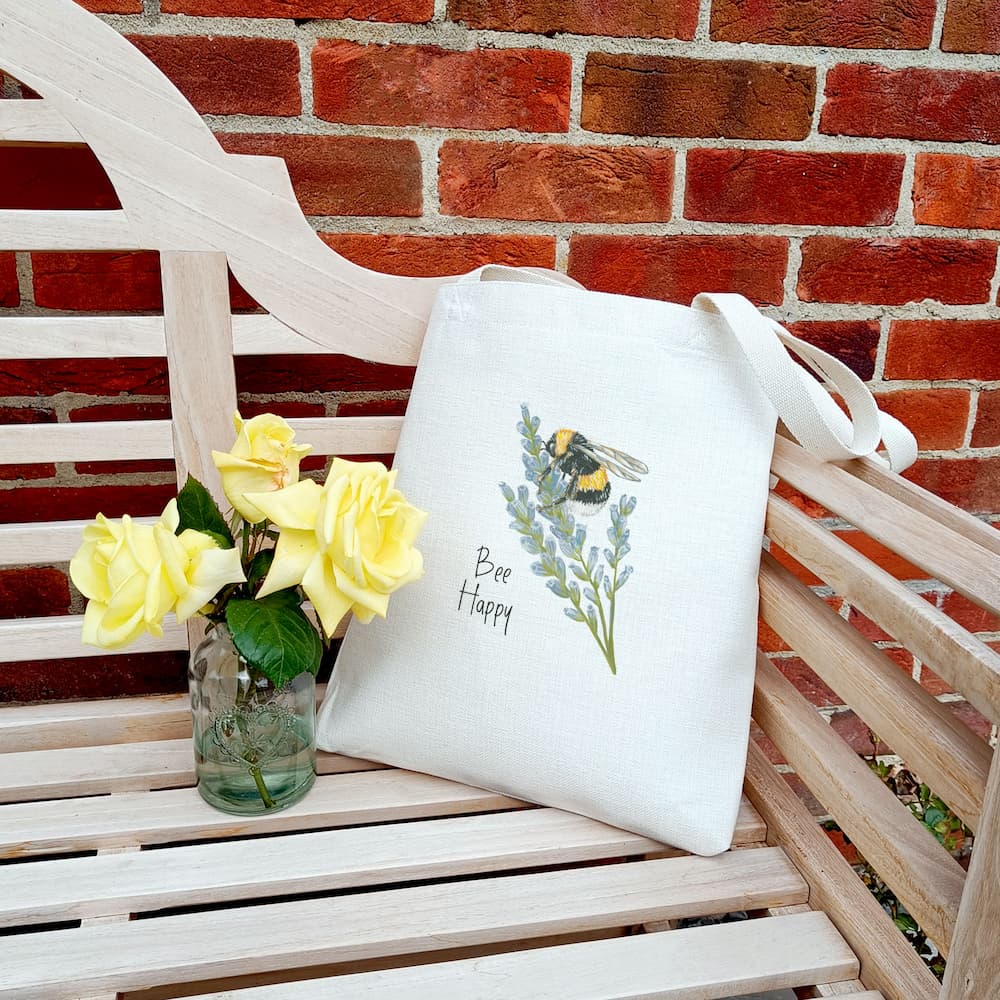 Bee Happy Tote Bag