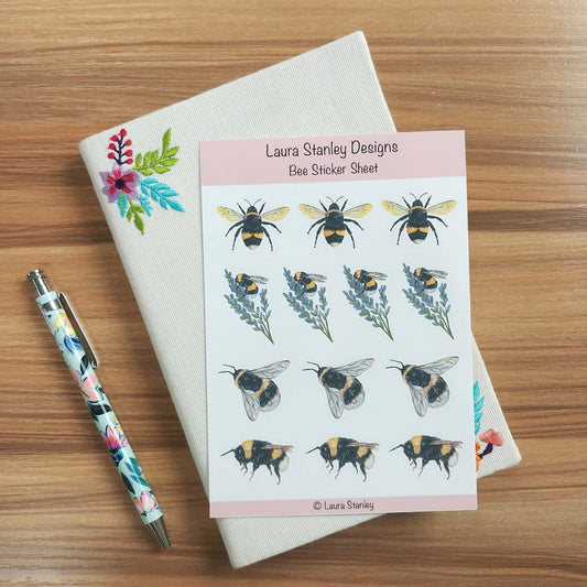 Bumble Bee Planner Sticker Sheet
