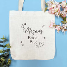 Load image into Gallery viewer, Personalised Bridal Bag | Wedding Day Tote Bag
