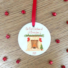 Load image into Gallery viewer, Personalised New Home Christmas Decoration | First Home Ceramic Hanging Ornament
