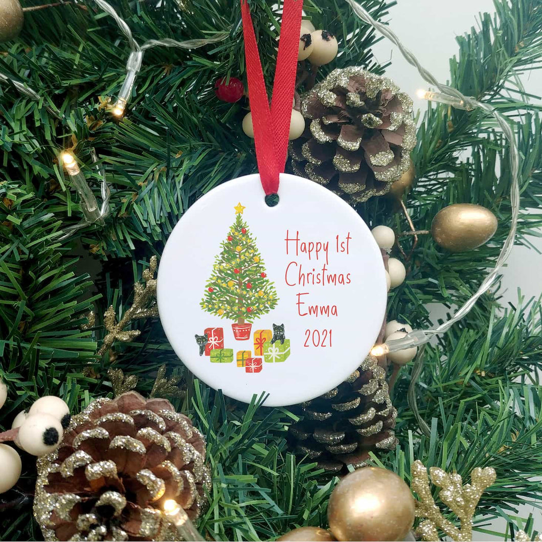 Personalised First Christmas Tree Decoration