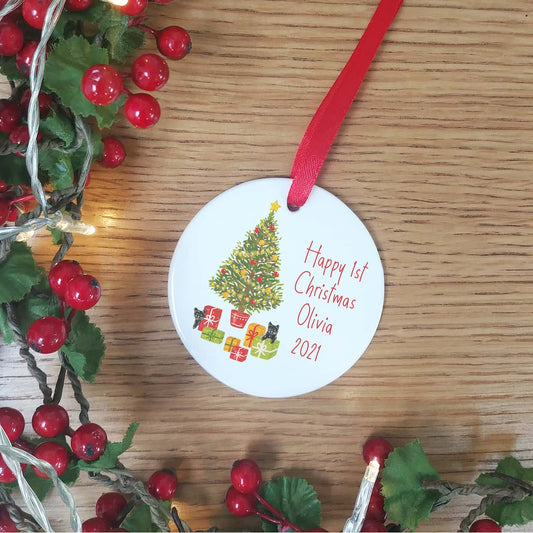 Personalised First Christmas Tree Decoration