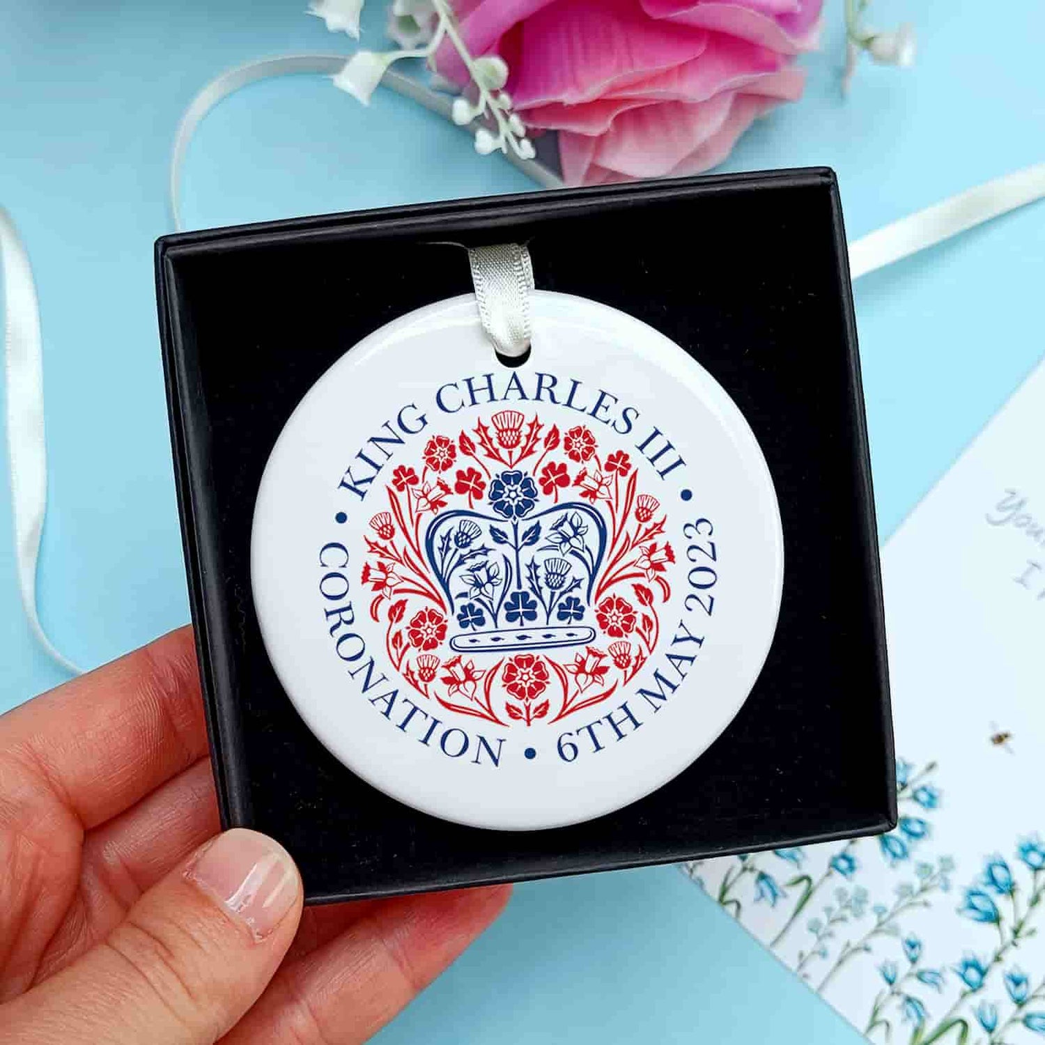 king charles III coronation ceramic keepsake with gift box