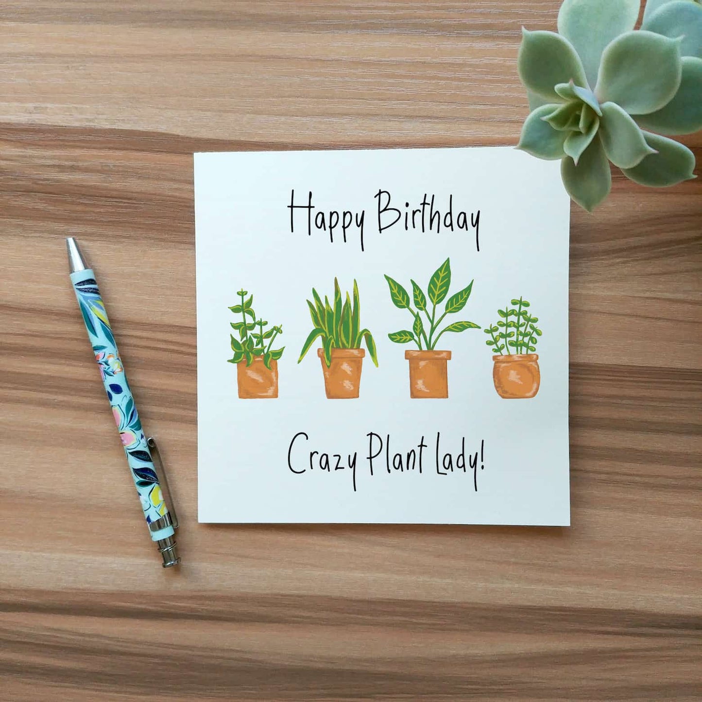 Crazy Plant Lady Birthday Card
