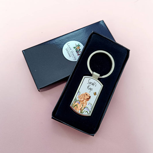 Personalised Dog Key Ring | Cocker Spaniel