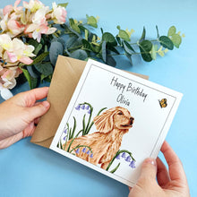 Load image into Gallery viewer, Personalised Dog and Butterfly Birthday Card
