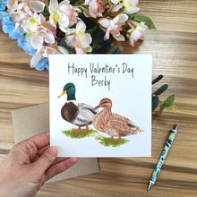 Load image into Gallery viewer, Mr and Mrs Duck Valentine&#39;s Day Card
