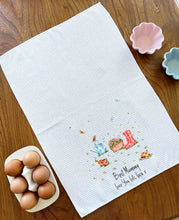 Load image into Gallery viewer, Personalised Floral Garden Tea Towel
