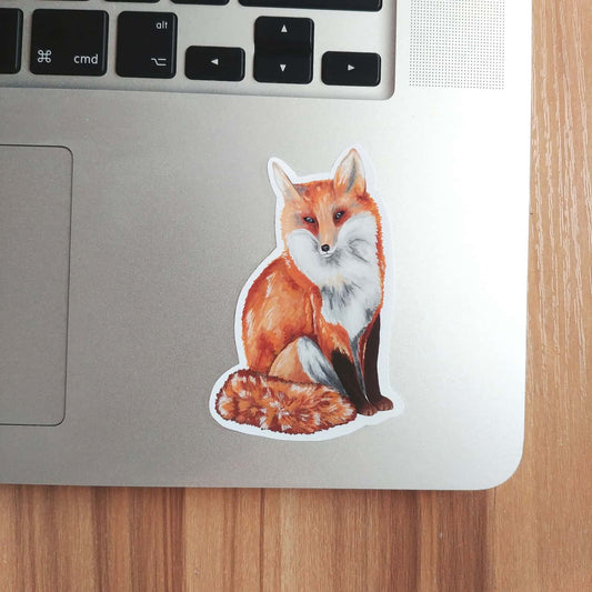 Illustrated Fox Vinyl Sticker