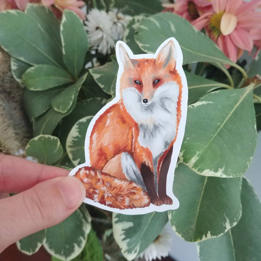 Illustrated Fox Vinyl Sticker