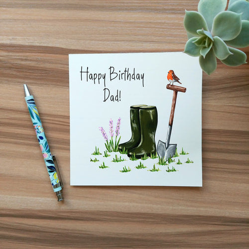 Gardener's friend birthday card for dad