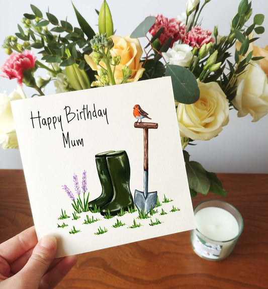 gardener's friend birthday card for mum