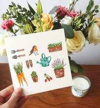 Load image into Gallery viewer, Illustrated Gardening Birthday Card
