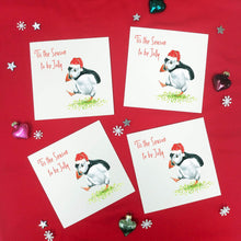 Load image into Gallery viewer, Pack of 4 Puffin Christmas Cards
