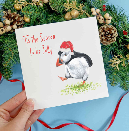 Christmas Puffin Card