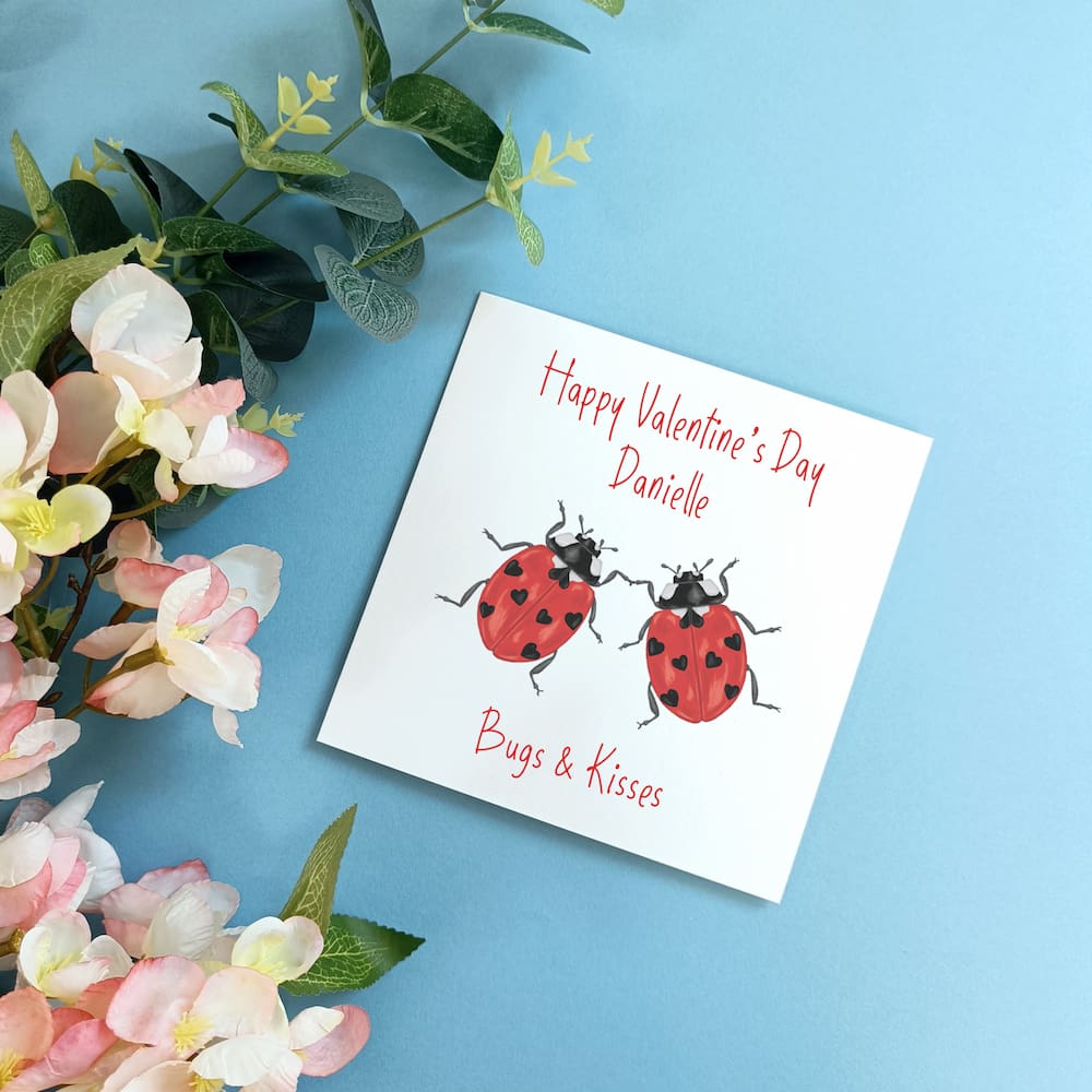 Personalised Ladybird Valentine's Day Card
