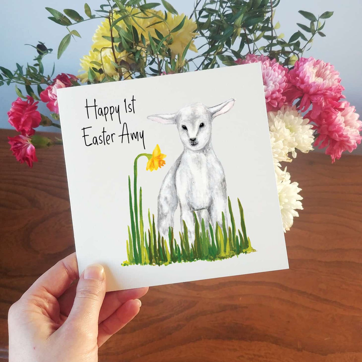 Personalised Lamb Easter Card | Cute Little Lamb Greetings Card